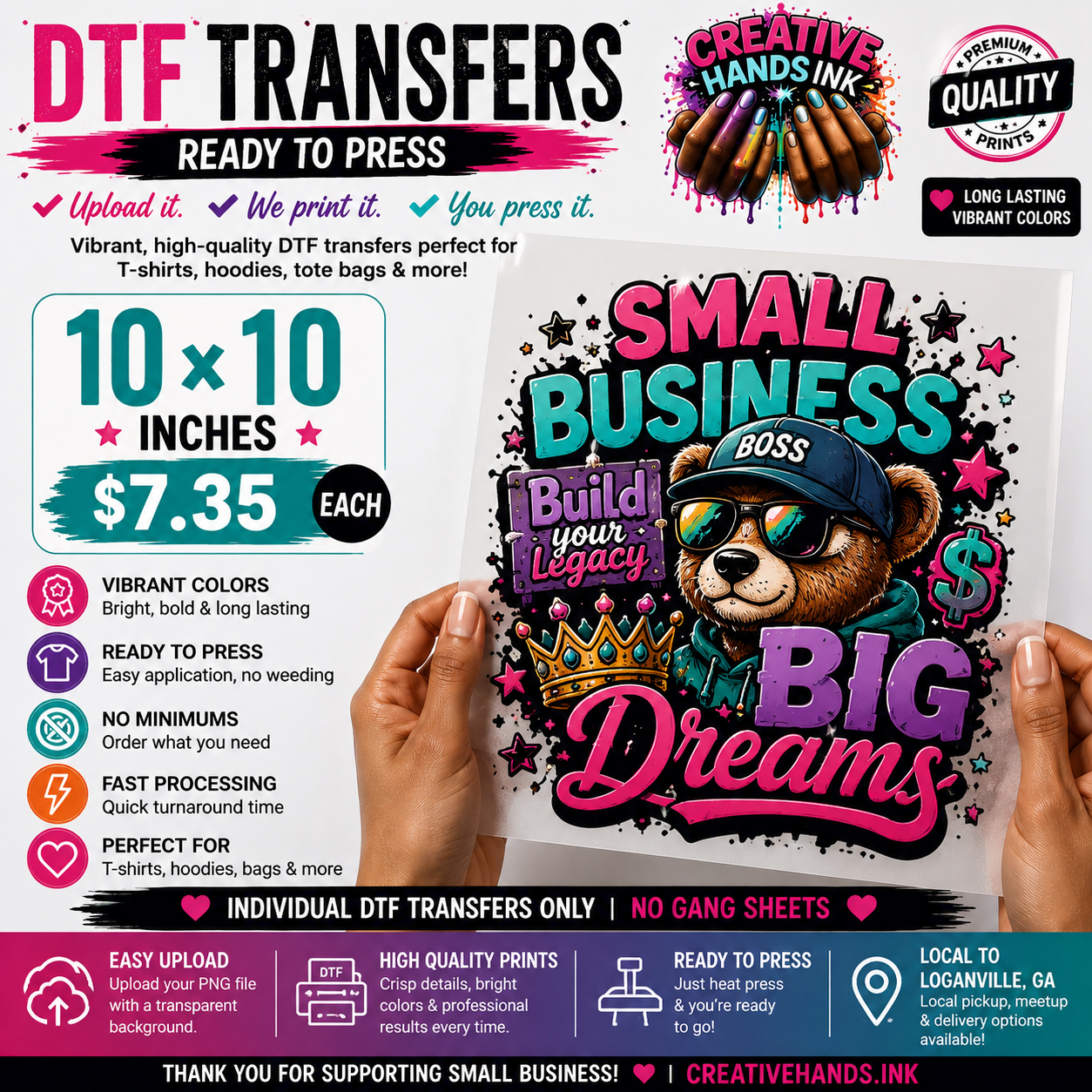 Custom DTF Transfers – Upload Your Design