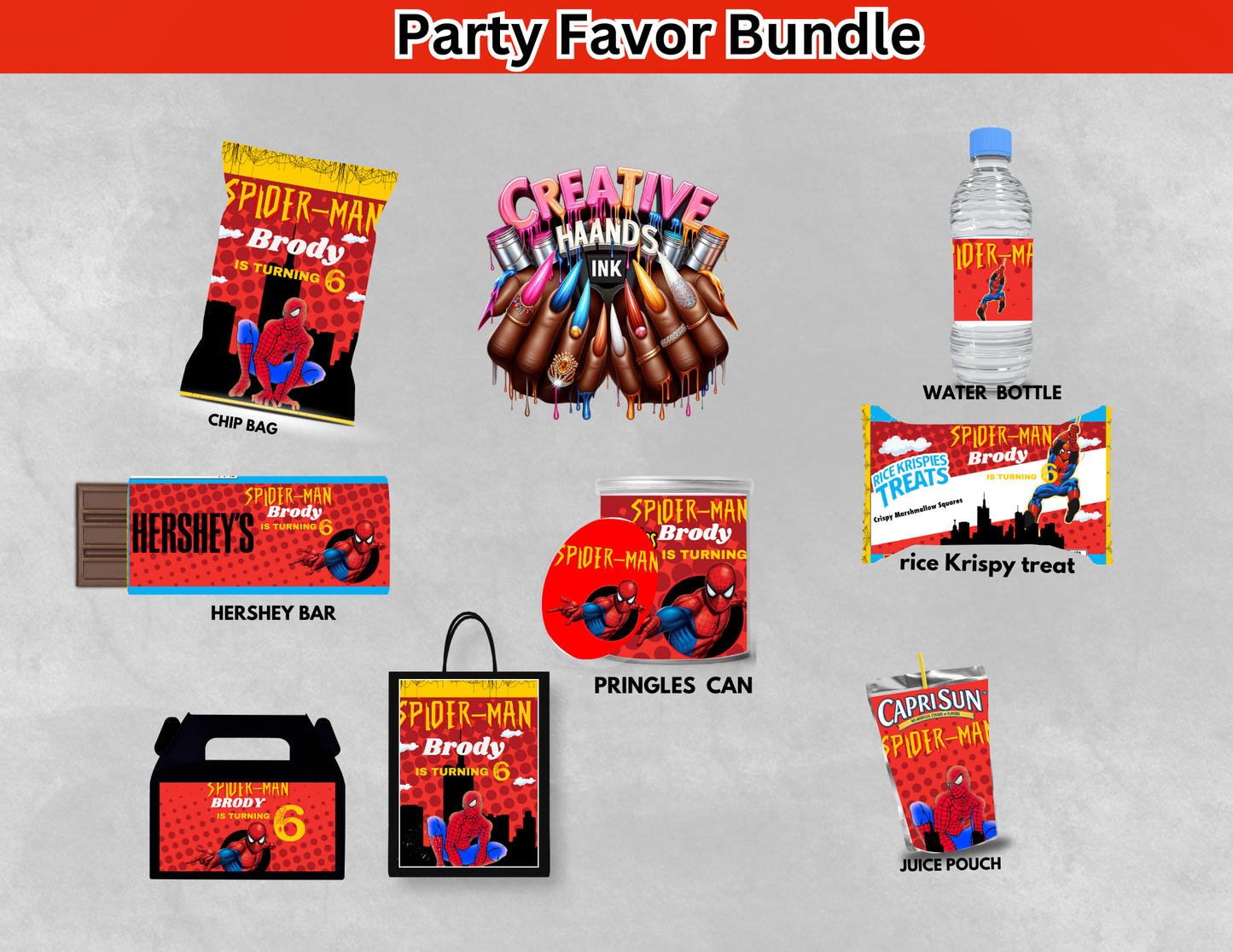 Party Favors spiderman Template BundleCanvaPro(7)