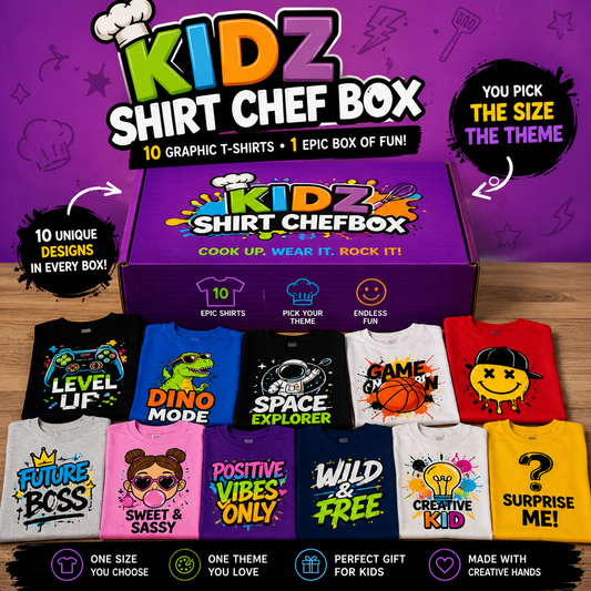 Kidz Shirt Chef Box – 10 Graphic T-Shirts