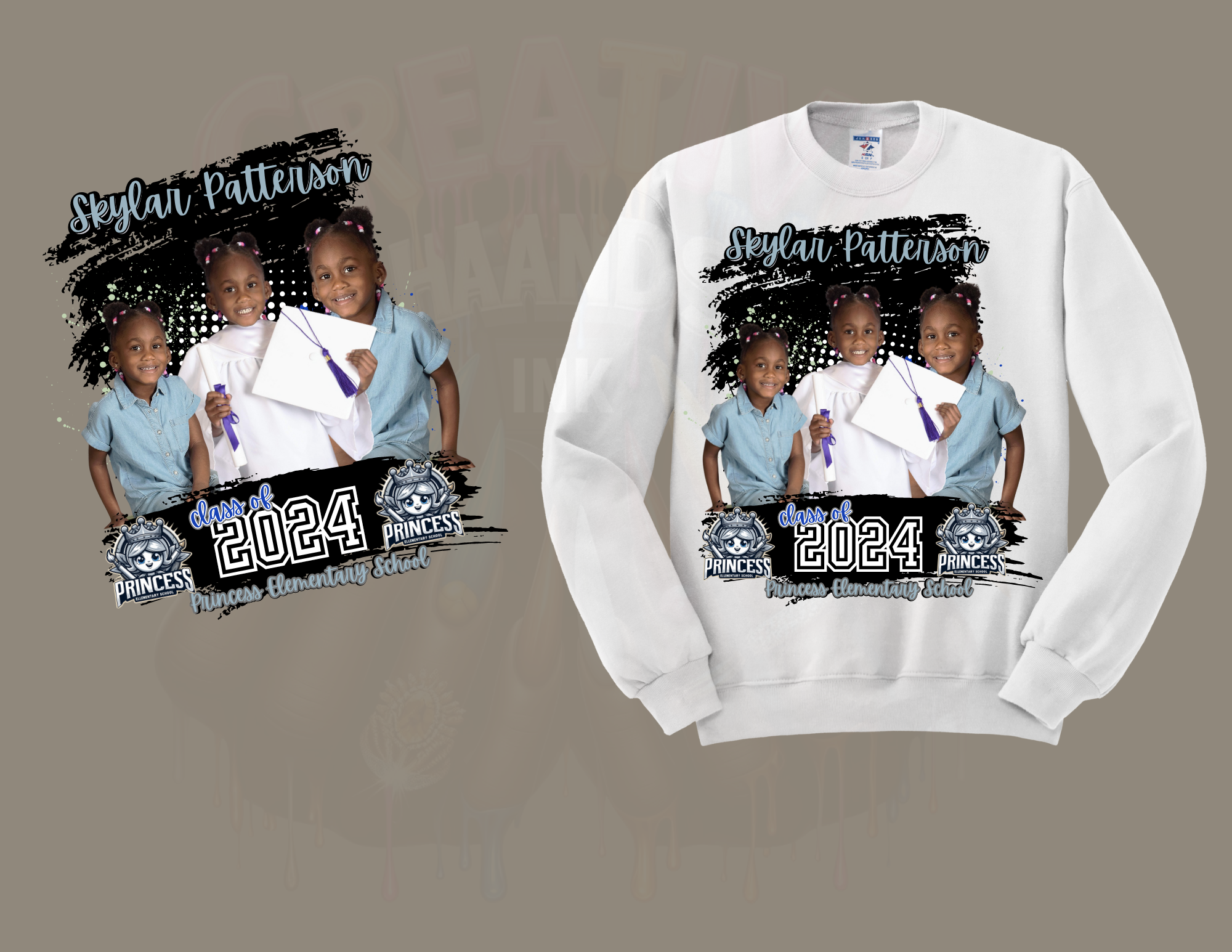 Long Sleeve graduation sweater – Creative hands.ink